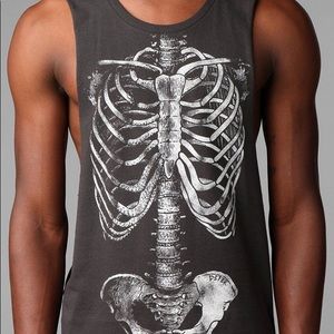 Urban Outfitters Deter Rib Cage Skeleton Tank Top
